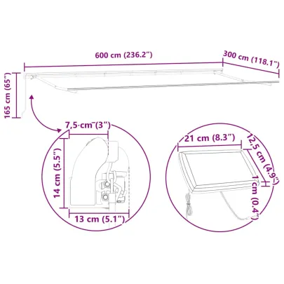 Cortină Retractabilă Manuală 6x3m - Umbră Perfectă Grădină