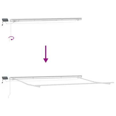 Cortină Retractabilă Manuală 5x3m - Ușoară și Rezistentă