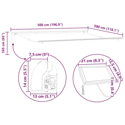 Cortină Retractabilă Manuală 5x3m - Ușoară și Rezistentă