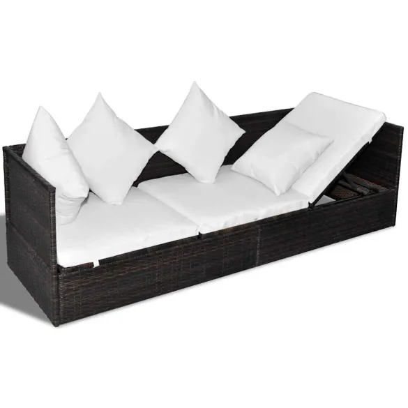 Șezlong Ajustabil Rattan Poli - Comfort și Stil în Aer Liber