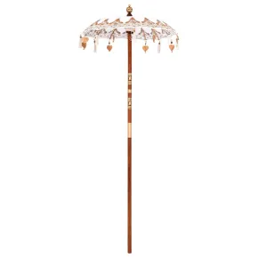 Parasol Balinez 260 cm - Lemn Masiv, Bumbac, Livrare Gratuită