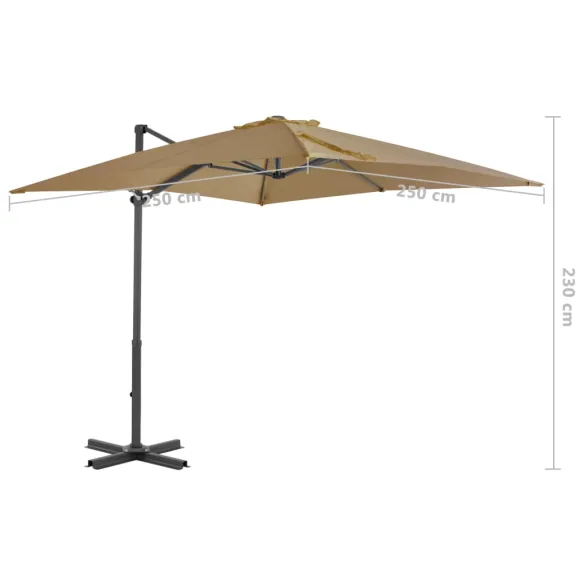 Umbrelă în consolă de grădină - Aluminiu - 250x250 cm