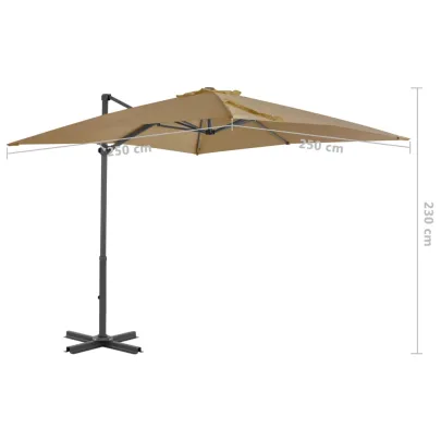 Umbrelă în consolă de grădină - Aluminiu - 250x250 cm