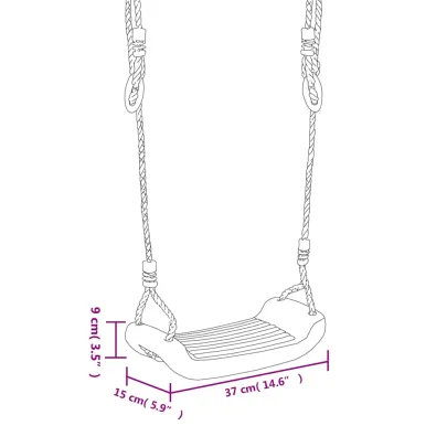 Set 2 Leagăne Frânghii Albastre pentru Grădină