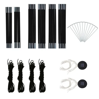 Cort Petrecere cu LED - 4 Pereți - Gri și Portocaliu - 3,6x3,6 m