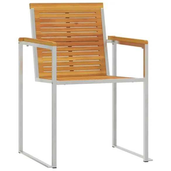 Șezlong Grădină 3 Piese Lemn Acacia - Livrare Gratuită