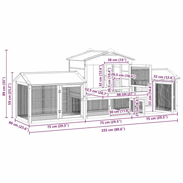 Căsuță pentru Pui din Lemn Masiv de Pin - Livrare Gratuită