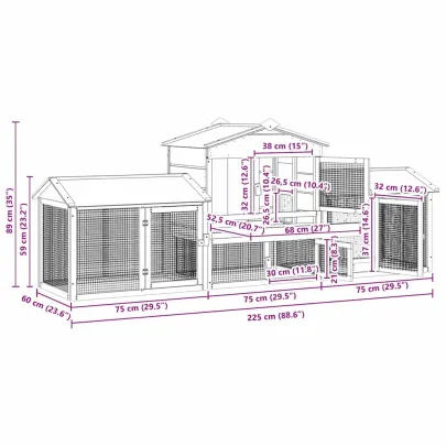 Căsuță pentru Pui din Lemn Masiv de Pin - Livrare Gratuită