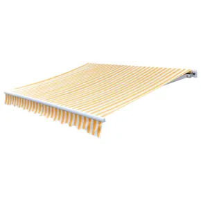 Pânză Copertină Galben-Alb 3x2,5m - Protecție UV 2