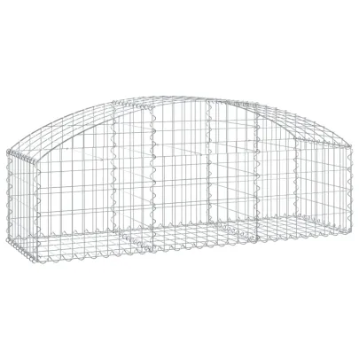 Coș Gabion Arcuit Fier Galvanizat | Barieră Decorativă Grădină