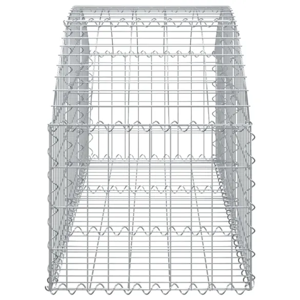 Coș Gabion Arcuit Fier Galvanizat | Barieră Decorativă Grădină