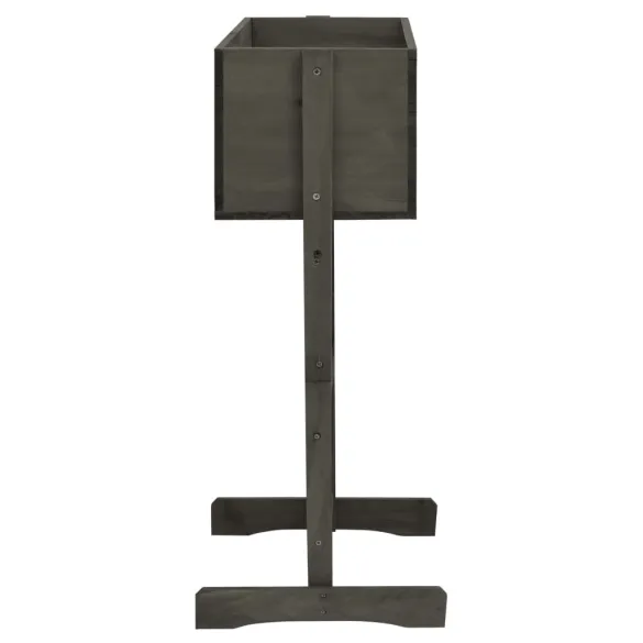 Jardinieră cu Spalier Gri - Lemn Masiv de Brad | Livrare Gratuită