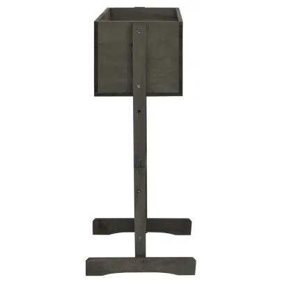 Jardinieră cu Spalier Gri - Lemn Masiv de Brad | Livrare Gratuită