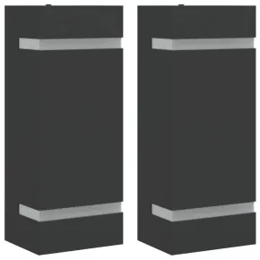 Corpuri Iluminat Exterior Perete 2 buc - Argintiu Oțel Inox 2