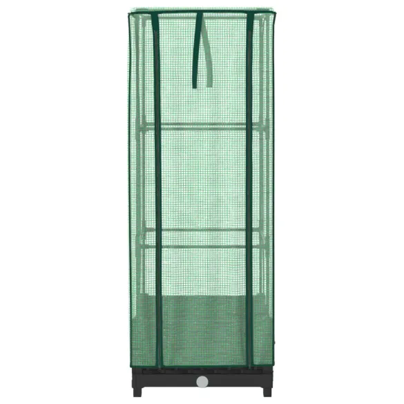 Strat Înălțat cu Seră Ratan - Cultivă Legume și Ierburi