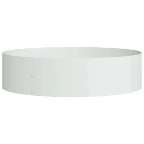 Ghiveci Alb Metalic Rotund - Decor Plantă Interior/Exterior 2