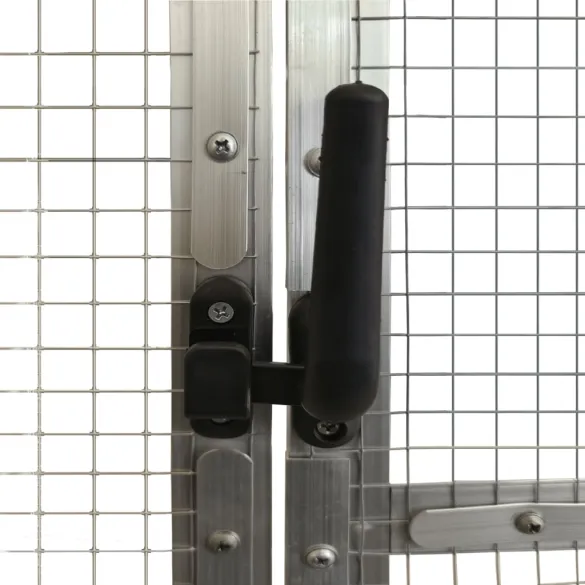 Volieră Păsări Aluminiu Argintiu 1.79x2x1.85m | Gratis Livrare