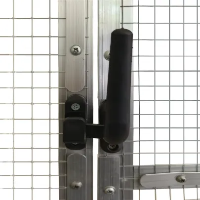 Volieră Păsări Aluminiu Argintiu 1.79x8x1.85m - Livrare Gratuită