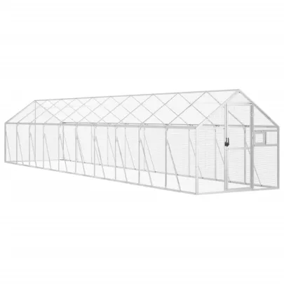 Volieră Păsări Aluminiu 1.79x10x1.85m - Livrare Gratuită