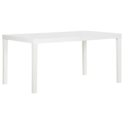 Masă Grădină Albă - Polipropilenă | Livrare Gratuită