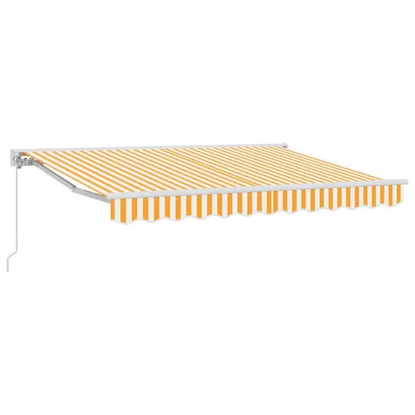 Cortină Retractabilă Manuală Galben-Alb 300x200 cm