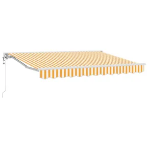 Cortină Retractabilă Manuală Galben-Alb 300x200 cm | UMBRĂ 2