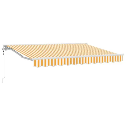 Cortină Retractabilă Manuală Galben-Alb 300x200 cm | UMBRĂ
