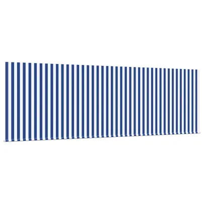 Cortină Retractabilă Exterior Dungi Albastru-Alb 350x200 cm