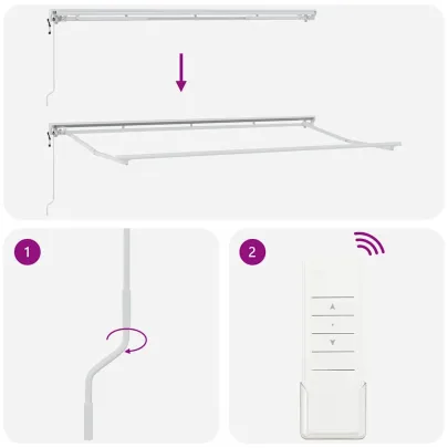 Cortină Retractabilă Manuală Albastru Marin 350x200 cm