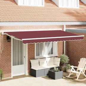 Cortină Retractabilă Manuală Burgundie 350x200 cm | Livrare Gratuită