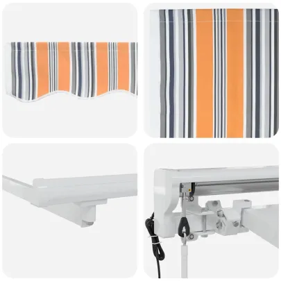 Cortină Retractabilă Manuală Albastru Marin 350x200 cm | Tesatura