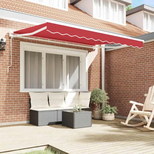 Cortină Retractabilă Manuală Roșie 350x200 cm | Livrare Gratuită