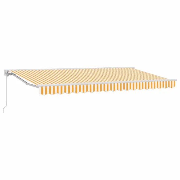 Cortină Retractabilă Manuală 400x200 cm Galben-Alb | UMBRĂ