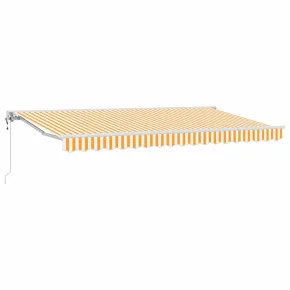 Cortină Retractabilă Manuală Galben-Alb 400x200 cm | UMBRELĂ 2