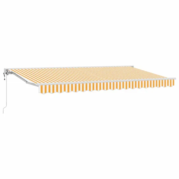 Cortină Retractabilă Manuală Galben-Alb 400x200 cm | UMBRELĂ