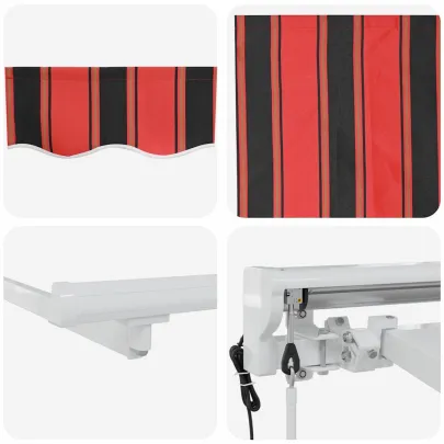 Cortină Retractabilă Manuală Albastru Marin 400x200 cm