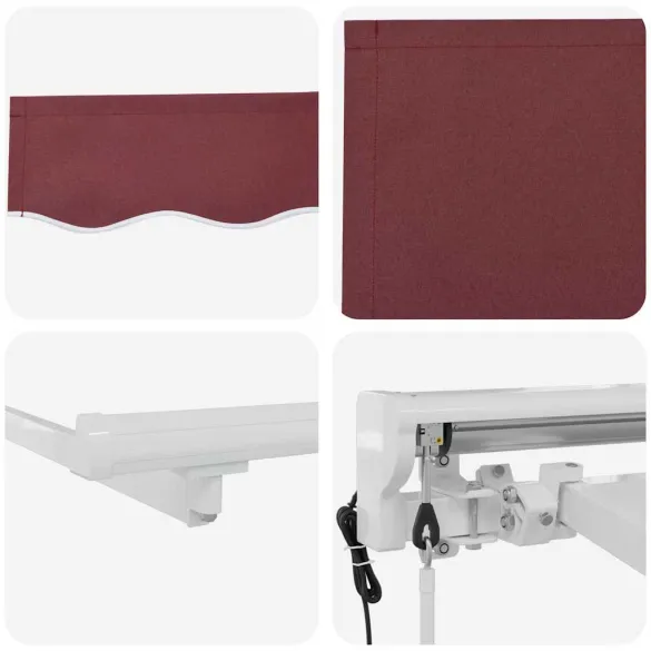 Cortină Retractabilă Manuală Burgundie 400x200 cm