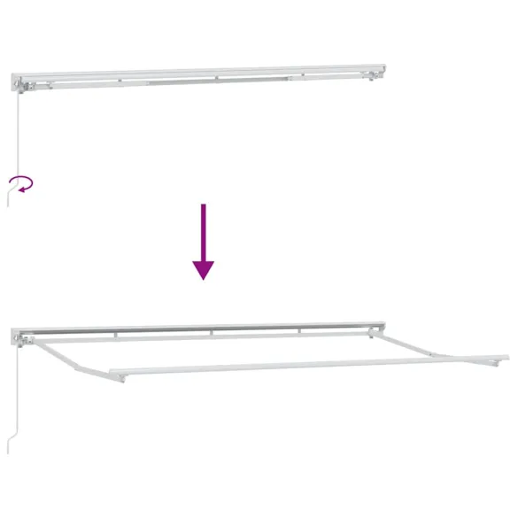 Cortină Retractabilă Manuală Albastru Marin 400x200 cm