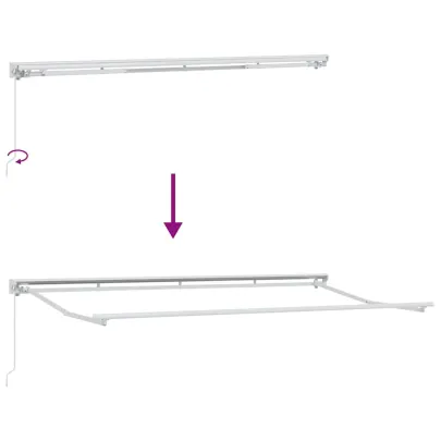 Cortină Retractabilă Manuală Albastru Marin 400x200 cm