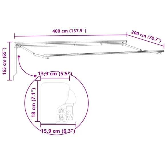 Cortină Retractabilă Manuală Albă 400x200 cm - Livrare Gratuită