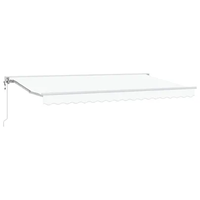 Cortină Retractabilă Manuală Albă 400x200 cm - Livrare Gratuită