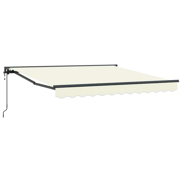 Cortină Retractabilă Crem 300x250 cm | Aluminiu și Poliester