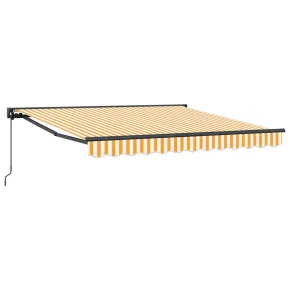 Cortină Retractabilă Manuală Galben-Alb 300x250 cm | Umbră 2