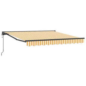 Cortină Retractabilă Manuală Galben-Alb 300x250 cm 2
