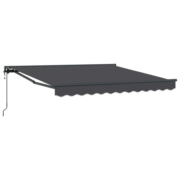 Cortină Retractabilă Antracit 300x250 cm - Aluminiu și Poliester