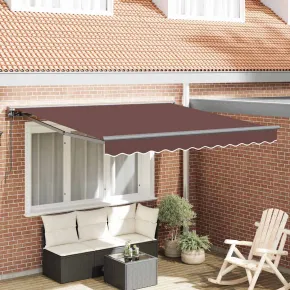 Cortină Retractabilă Manuală Maro 300x250 cm - UMBRĂ