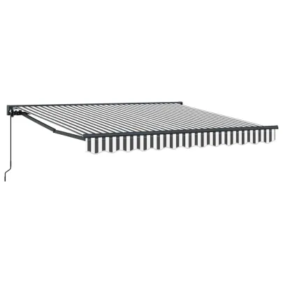 Cortină Retractabilă Manuală Antracit/Alb 300x250 cm