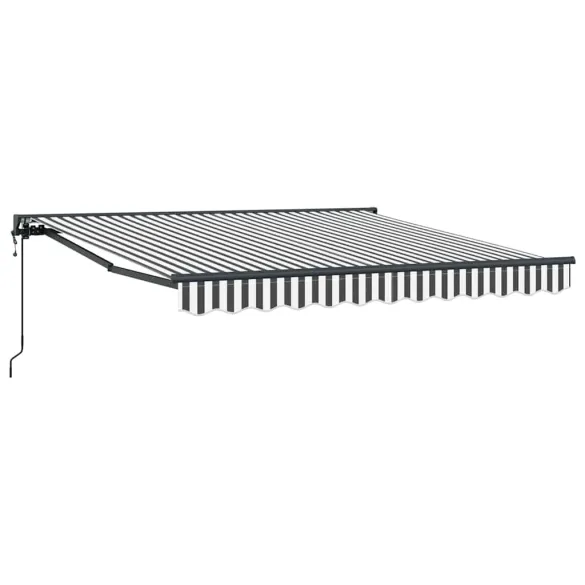 Cortină Retractabilă Antracit și Alb 300x250 cm | Ușoară