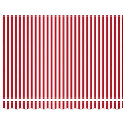 Cortină Retractabilă Manuală Stripe Roșu-Alb 300x250 cm