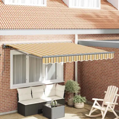 Cortină Retractabilă Manuală Albastru Marin 300x250 cm